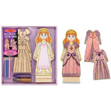 Princess: Wooden Magnetic Fashions Fashions Decorate-Your-Own Kit + FREE Melissa & Doug Scratch Art Mini-Pad Bundle [41829]