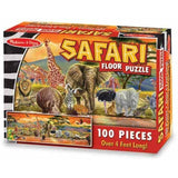 Melissa & Doug Safari: 100-Piece Floor Puzzle + Free Scratch Art Mini-Pad Bundle [28738]