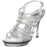 Sizzle by Coloriffics Women's Paradise Platform Sandal,Silver,9.5 M US