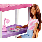Barbie Doll and Furniture Set, Loft Bed with Transforming Bunk Beds and Desk Accessories, Gift Set for 3 to 7 Year Olds