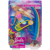 Barbie Dreamtopia Sparkle Lights Mermaid Doll with Swimming Motion and Underwater Light Shows, Approx 12-Inch with Pink-Streaked Blonde Hair, Gift for 3 to 7 Year Olds