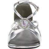 Dyeables Women's Harper Manmade Platform Sandal,Silver Metallic,9.5 B US