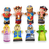 Melissa & Doug Adventure Hand Puppets (Set of 2, 4 puppets in each) - Bold Buddies and Palace Pals