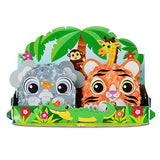 Melissa & Doug Shake It! Safari Animals Beginner Craft Kit - Confetti-Covered Elephant and Tiger (4” x 1.5” Each)