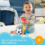 Fisher-Price Just for Kicks Gift Set, 3 Soccer-Themed Infant Activity Toys for Newborn Babies from Birth & Up, Multi