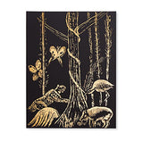 Melissa & Doug Scratch Art Scratchboard - 10-Pack, Shimmering Gold on Black Background