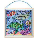 Melissa and Doug Stained Glass Ocean Animals Peel N Press Mural Crafts and Peel N Press Stickers Fairytale Princess Kit for Kids Bundle