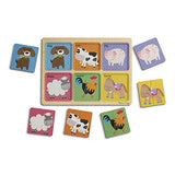 Melissa & Doug Natural Play Wooden Puzzle: Farm Friends (6 2-Piece Animal Puzzles)