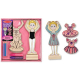 Ballerina: Wooden Magnetic Fashions Decorate-Your-Own Kit + FREE Melissa & Doug Scratch Art Mini-Pad Bundle [41812]