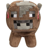 JINX Minecraft Baby Cow Plush Stuffed Toy, Multi-Colored, 5.5" Tall