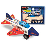 Melissa & Doug Wooden Jet Plane Decorate-Your-Own Kit & 1 Scratch Art Mini-Pad Bundle (03339)