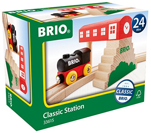 Brio World - 33615 Classic Bridge Station | 2Piece Train Toy with Bridge Accessory for Kids Ages 2 & Up (63361500)