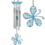 Woodstock Isabelle's Dancing Butterfly Wind Chime, Aqua