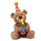 GUND 4059959 Animated Happy Birthday Teddy Bear Stuffed Animal Plush, 10"