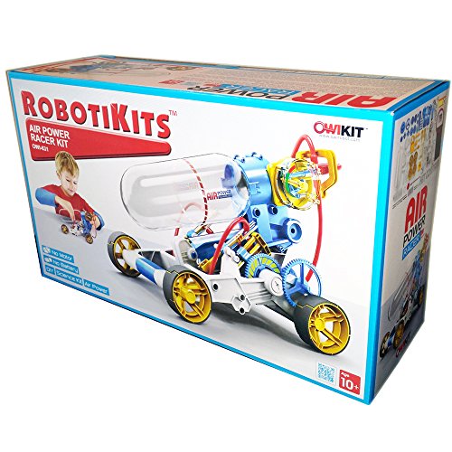 OWI 631 Air Power Racer Kit, Recommended Ages 10+, Fun and Easy to Build, Safety Valve Will Open and Bleed the Air Automatically if the User Keeps Pumping While the Tank is Full