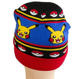 Pokemon Pokeball & Pikachu Youth Beanie with Glove