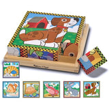 Melissa & Doug Pets Themed Cube Puzzle & 1 Scratch Art Mini-Pad Bundle (03771)