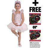 Melissa & Doug Ballerina: Role Play Costume Set Scratch Art Mini-Pad Bundle [85045]