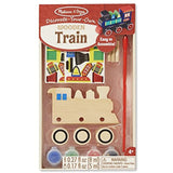 Melissa & Doug Wooden Train Decorate-Your-Own Kit + Free Scratch Art Mini-Pad Bundle [88466]