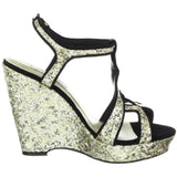 Touch Ups Women's Sasha Wedge Sandal,Gold Glitter,7.5 M US