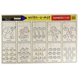 Melissa & Doug Math Problems I Write-a-Mat w/ Crayon Bundle for Ages 4 to 5: Numbers 1 to 10, & Counting to 100 - The Straight Edge Series