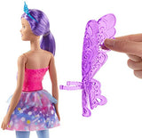 Barbie Dreamtopia Fairy Doll, 12-Inch, with Purple Hair and Wings, Gift for 3 to 7 Year Olds