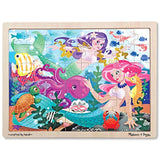 Melissa & DougWooden Jigsaw Puzzle Set - Mermaids and Butterflies