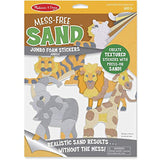 Melissa & Doug Jungle: Mess-Free Sand-Textured Jumbo Foam Stickers + 1 Scratch Art Mini-Pad Bundle