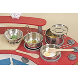 Melissa & Doug Stainless Steel Pots and Pans and Let’s Play House! Wash and Dry Dish Set