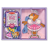 Lacing Bears - Magnetic Dress Up Wooden Doll & Stand + FREE Melissa & Doug Scratch Art Mini-Pad Bundle