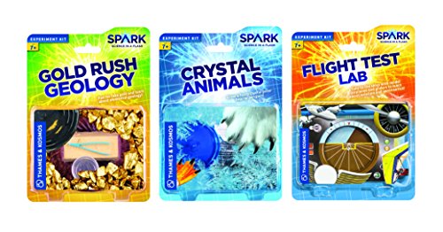 Thames and Kosmos STEM Bundle 2 Crystal Animals Flight Test Lab Gold Rush Geology Science Kit