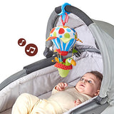 Stroller Activity Toy Musical Early Development Motion Activated Sound Effects With Clip On Attachment, Wind Chime Cute Kids Plush Animal with Teethers for 0 to 36 Months Boys Girls