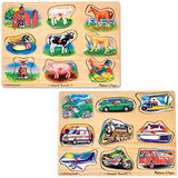 Melissa & Doug Sound Puzzle Bundle (Farm & Vehicle)