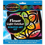 Melissa & Doug Flower: Scratch Art Light Catcher Kit & 1 Scratch Art Mini-Pad Bundle (05888)