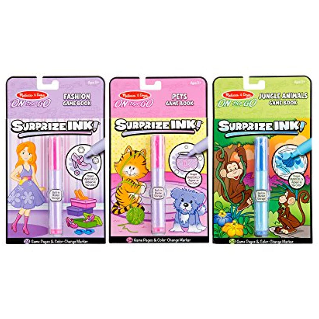 Melissa and Doug Surprize Ink Bundle - Safari, Pets, and Fashion
