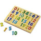 Melissa & Doug Numbers: 21-Piece Sound Puzzle + Free Scratch Art Mini-Pad Bundle