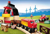 BRIO 33719 Farm Railway Set | Toy Train Set for Kids Age 3 and Up,Green