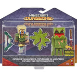 Mattel Minecraft Craft-a-Block 2-Pk, Action Figures (Explorer vs Whisperer)