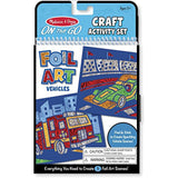 Foil Art Vehicles: On-the-Go Craft Activity Set + FREE Melissa & Doug Scratch Art Mini-Pad Bundle [94474]