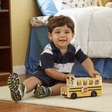 Melissa and Doug Whittle World Wooden Playset Bundle - School Bus Set with Plane and Luggage Carrier Set - Ages 3 and Up