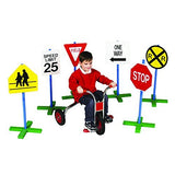 Guidecraft Drivetime Signs - Set of 6, Children's Educational Toys for Traffic Knowledge Learning, Kids Block Play