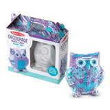 Melissa & Doug Decoupage Made Easy Owl Paper Mache Craft Kit with Stickers