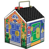 Melissa & Doug Deluxe Wooden Doorbell House & 1 Scratch Art Mini-Pad Bundle (02505)