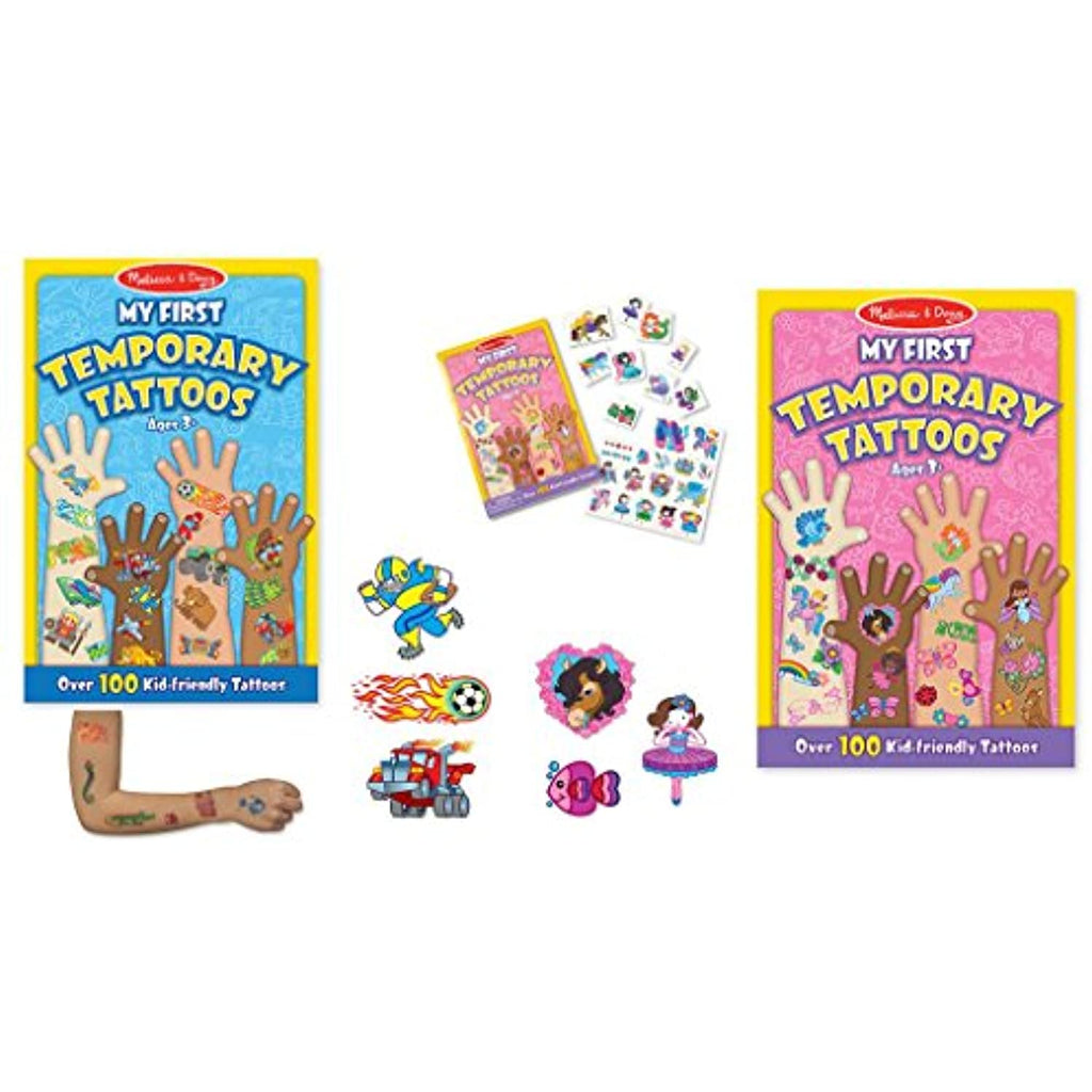 Melissa and Doug My First Temorary Tattoos - Pink and Blue Combo Set