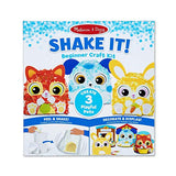 Melissa & Doug Shake It! Deluxe Pets Beginner Craft Kit - Confetti-Covered Cat, Dog, and Bunny (4 x 1.5 Each)