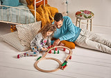BRIO World  33424 - Classic Deluxe Railway Set - 25 Piece Wood Train Set with Accessories and Wooden Tracks for Kids Ages 2 and Up