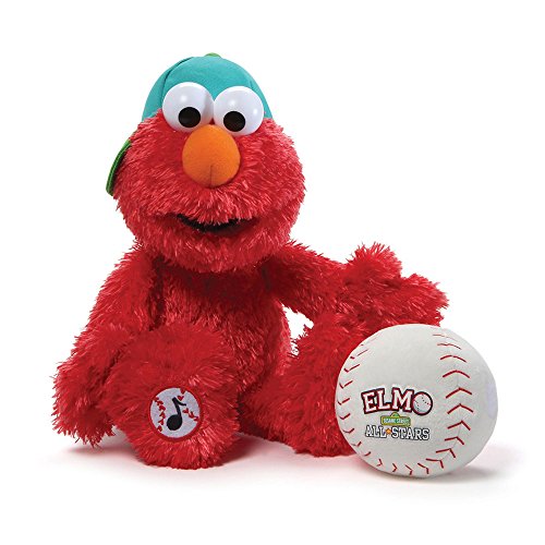 GUND Sesame Street Baseball Player Elmo Animated Stuffed Toy Plush
