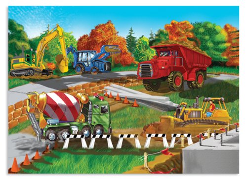 Melissa & Doug Construction Site Cardboard Jigsaw Puzzle, 30-Piece