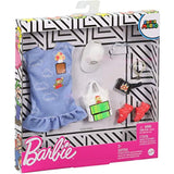 Barbie Storytelling Fashion Pack of Doll Clothes Inspired by Super Mario: Dress with Graphic Print & 6 Accessories Dolls, Gift for 3 to 8 Year Olds