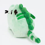 GUND Pusheen Pusheenosaurus Dinosaur Cat Plush Stuffed Animal Backpack Clip, Green, 4.5"